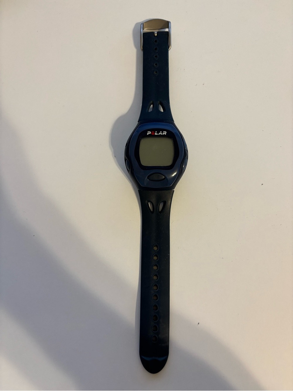 Polar Digital Watch Gray Buckle Band Rectangular Face WR 30M untested